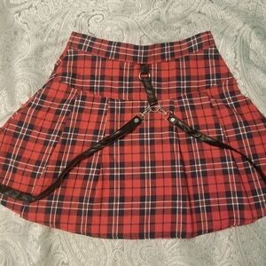 Red/Black Plaid Skirt
